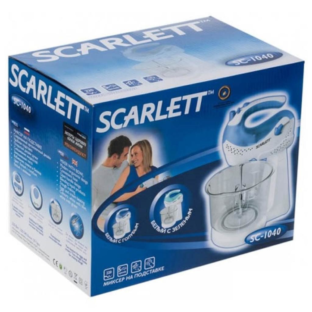 Миксер Стационарный Scarlett SC-1040 / 5 скоростей / Белый photo 3
