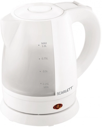 Чайник электрический Scarlett SC-EK18P40, 1 л, 1600 Вт, Белый