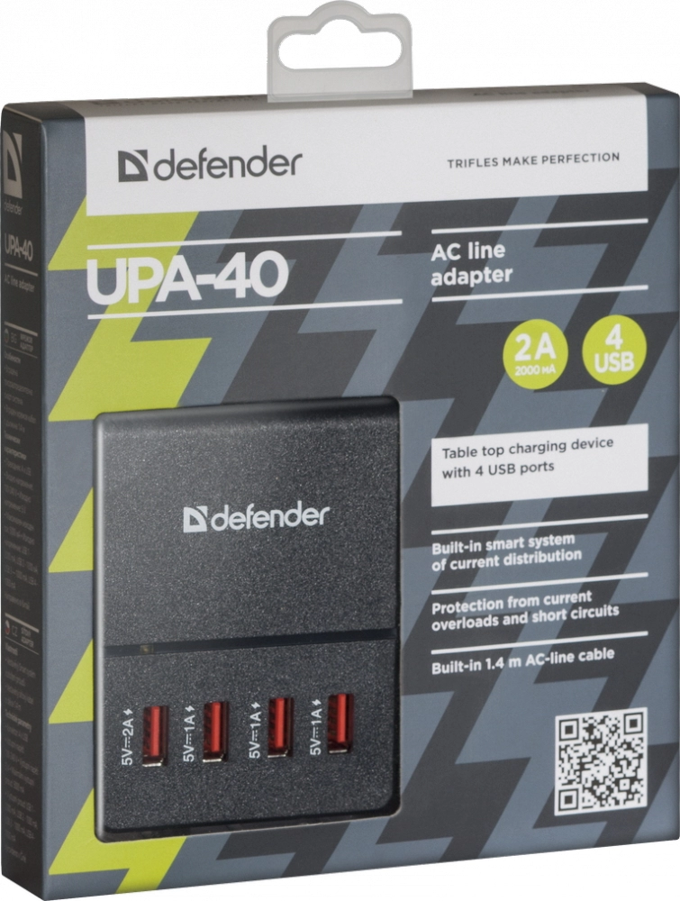 Incarcator p/u telefon mobil Defender UPA-40 4xUSB, 5V/5A