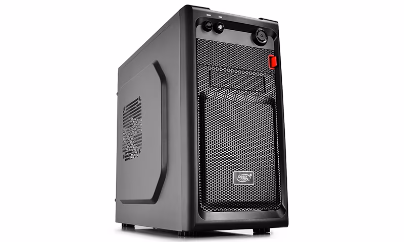 DEEPCOOL "SMARTER" Micro-ATX Case, without PSU, fully black painted interior, VGA Compatibility: 320mm, CPU Cooler Compatibility: 165mm, 1x 2.5" Drive Bays, 1xUSB3.0, 1xUSB2.0 /Audio, Black 