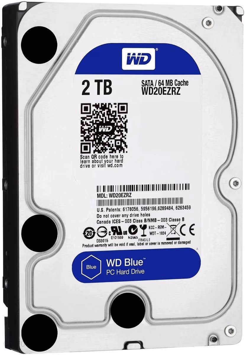 3.5" HDD 2.0TB Western Digital WD20EZRZ Caviar® Blue™, CMR Drive, 5400rpm, 64MB, SATAIII, PL 
