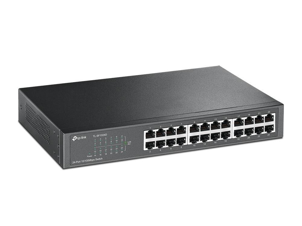 Коммутатор TP-LINK TL-SF1024D / 24 port / 100Mb / RJ45 / 1U 13-inch rack-mountable steel case photo 2