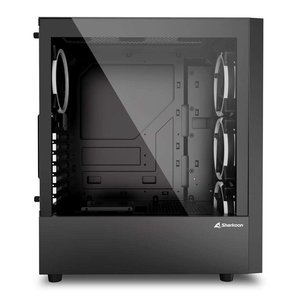 Carcasa Sharkoon RGB WAVE / w/oPSU / Side panel / 4x120mm A-RGB LED / ATX / Black photo 4