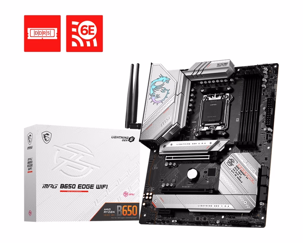 Материнская плата MSI MPG B650 EDGE WIFI/ AM5/ B650/ DDR5/ ATX
