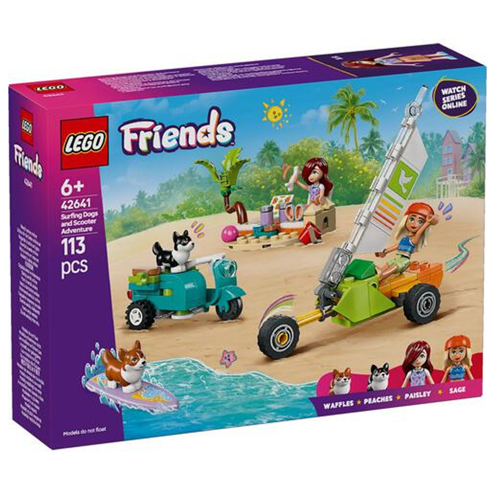 Constructor Lego Friends Surfing Dogs and Scooter Adventure 42641 de la 6+ ani photo 1 Constructor Lego Friends Surfing Dogs and Scooter Adventure 42641 de la 6+ ani photo 1