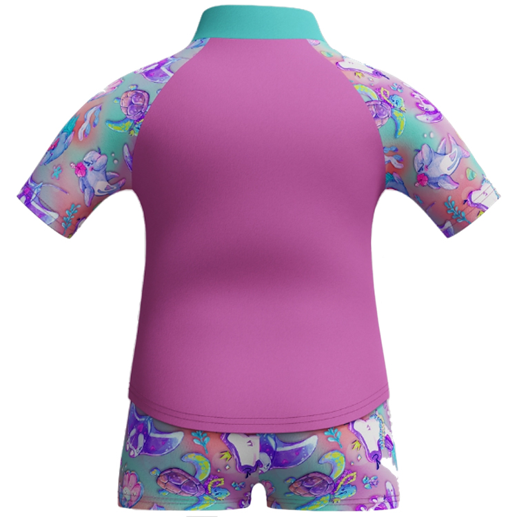 Costum de baie Speedo DIGI PT SS RASH TOP SET 2YRS Roz Femei photo 4