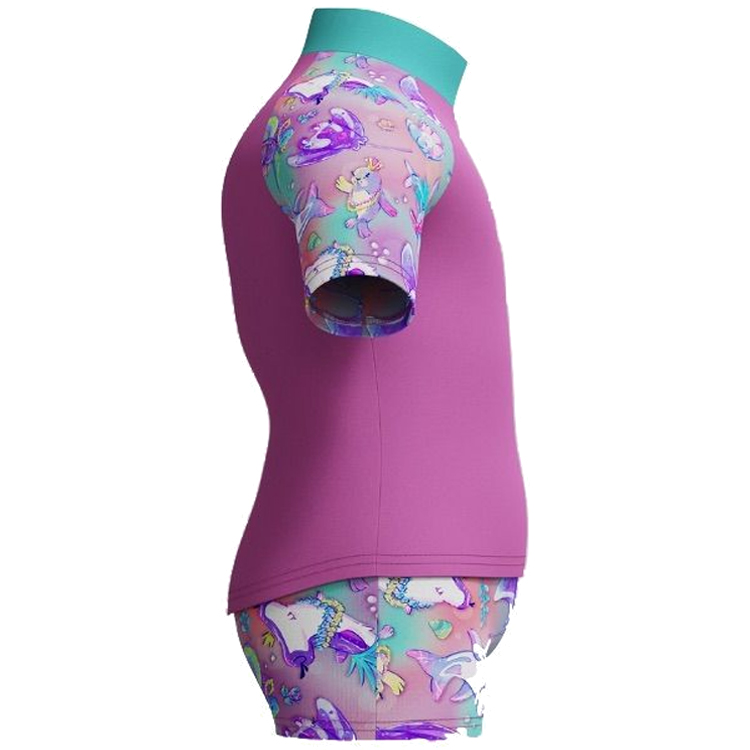Costum de baie Speedo DIGI PT SS RASH TOP SET 2YRS Roz Femei photo 5