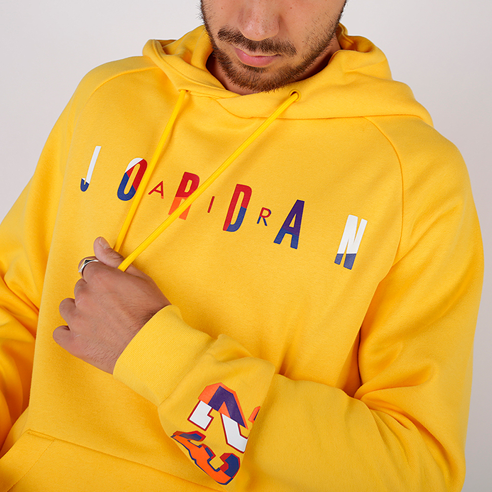 Hanorac pt bărbați Nike M J SPRT DNA HBR FLEECE PO L Galben photo 4
