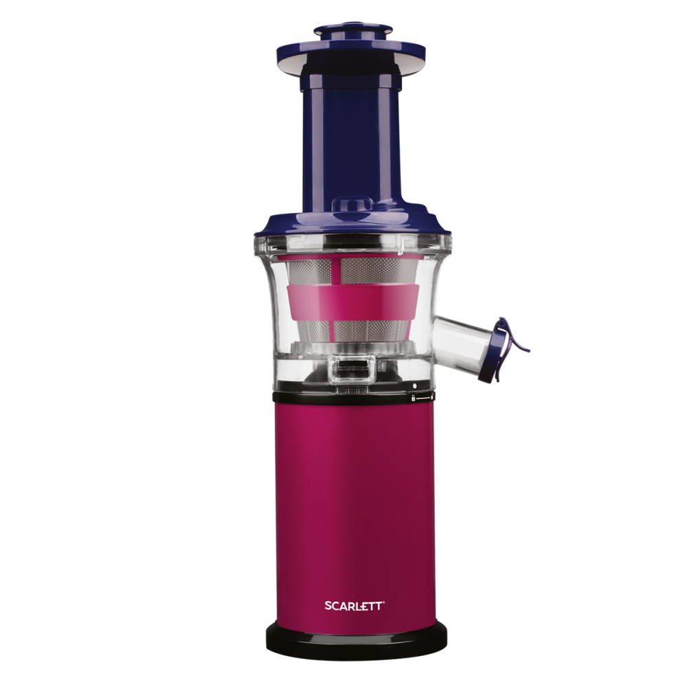 Соковыжималка шнековая Scarlett SC-JE50S41, 0.8 л, 300 Вт, 2 скоростей, Бордовый photo 2
