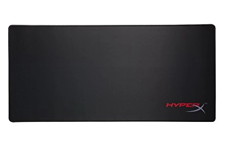 HYPERX FURY S Gaming Mouse Pad Extra Large from Kingston, Natural Rubber, Size 900mm x 420mm x 3.5 mm, Seamless, Stitched edges, Densely woven surface for accurate optical tracking, Compatible with optical or laser mice, Black