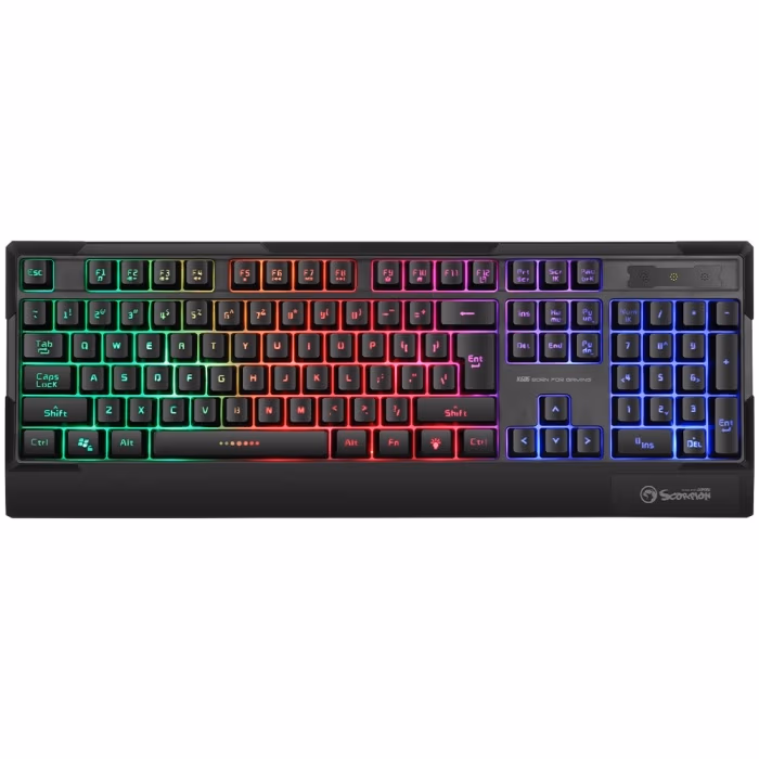 MARVO "K606", Marvo Keyboard K606 Wired Gaming US LED Rainbow 