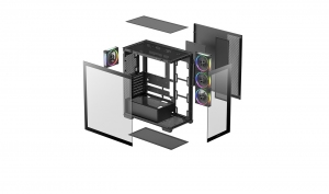 Корпус DEEPCOOL CG580 4F V2/ w/oPSU / Side-Window / ATX / Black thumbnav 9