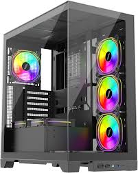 Корпус 1STPLAYER Mi8 / no PSU / Side-Window / 4x120mm / ATX / Black photo 1 Корпус 1STPLAYER Mi8 / no PSU / Side-Window / 4x120mm / ATX / Black photo 1