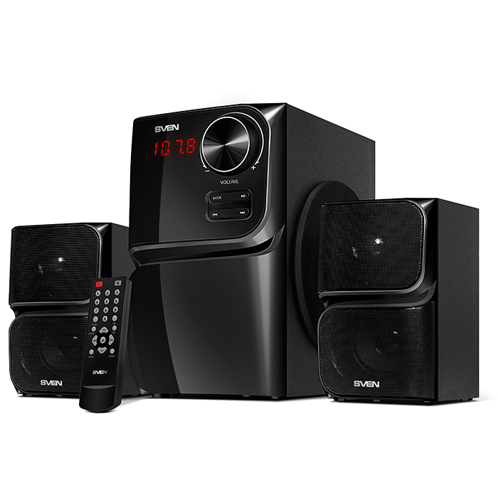 Boxe 2.1 SVEN MS-305 / 40W RMS / Bluetooth / FM-tune / USB Flash / SD card / Black photo 1