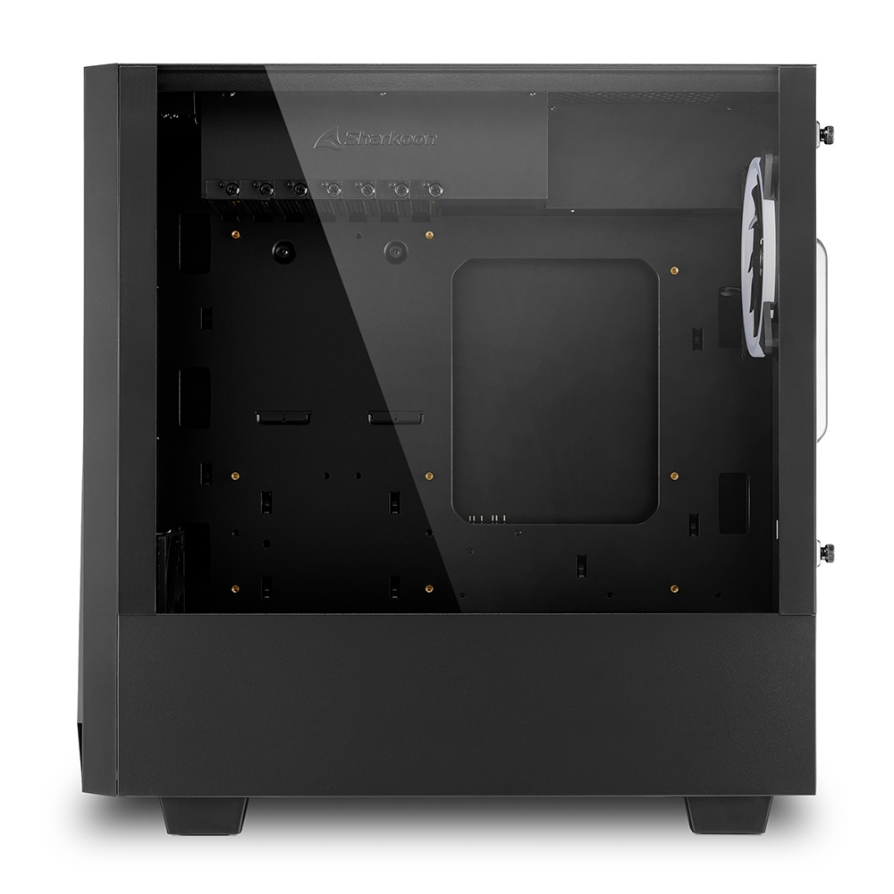 Carcasa Sharkoon REV 100 / no PSU / Side panel / 1x120mm A-RGB LED + 1x 120mm / ATX / Black photo 5