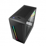 Carcasa Sharkoon REV 100 / no PSU / Side panel / 1x120mm A-RGB LED + 1x 120mm / ATX / Black thumbnav 3