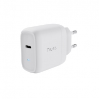 Trust Maxo 65W Universal USB-C Charger,  Charging technology USB-C, USB PD 3.0 + PPS, output (5, 9, 12, 15, 20V; max 3A), with included 2m USB-C cable, White thumbnav 1