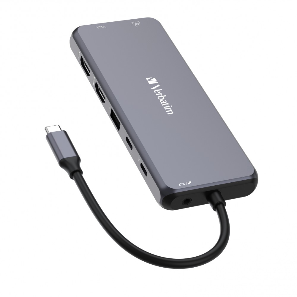 Многопортовый Адаптер Verbatim CMH-14/ USB-С/ 3xUSB-A 3.2/ 2xUSB-A/ 1xUSB-C PD(100W)/ 2xHDMI/ 1xVGA/ RJ45/ SD/ microSD photo 2
