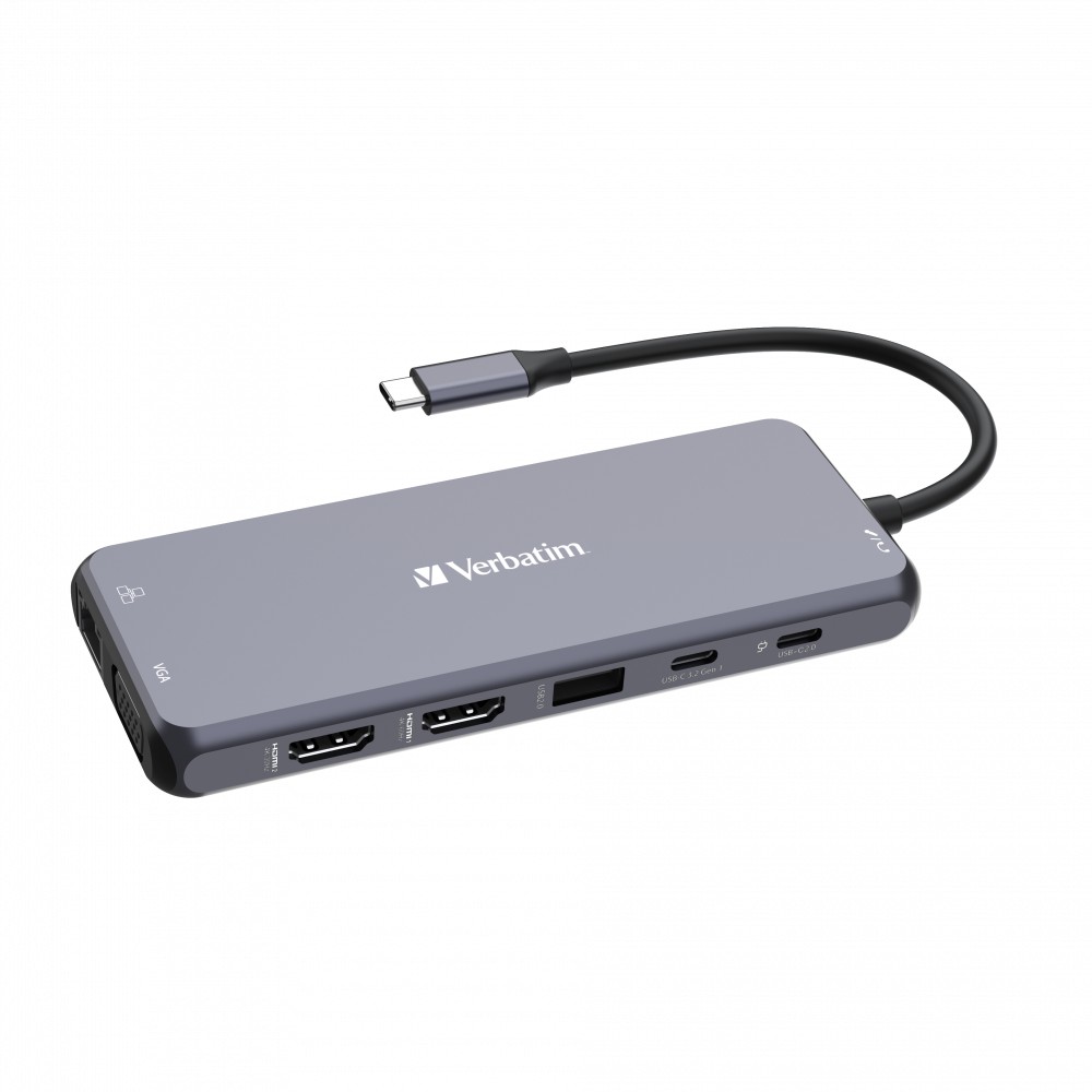 Многопортовый Адаптер Verbatim CMH-14/ USB-С/ 3xUSB-A 3.2/ 2xUSB-A/ 1xUSB-C PD(100W)/ 2xHDMI/ 1xVGA/ RJ45/ SD/ microSD photo 5