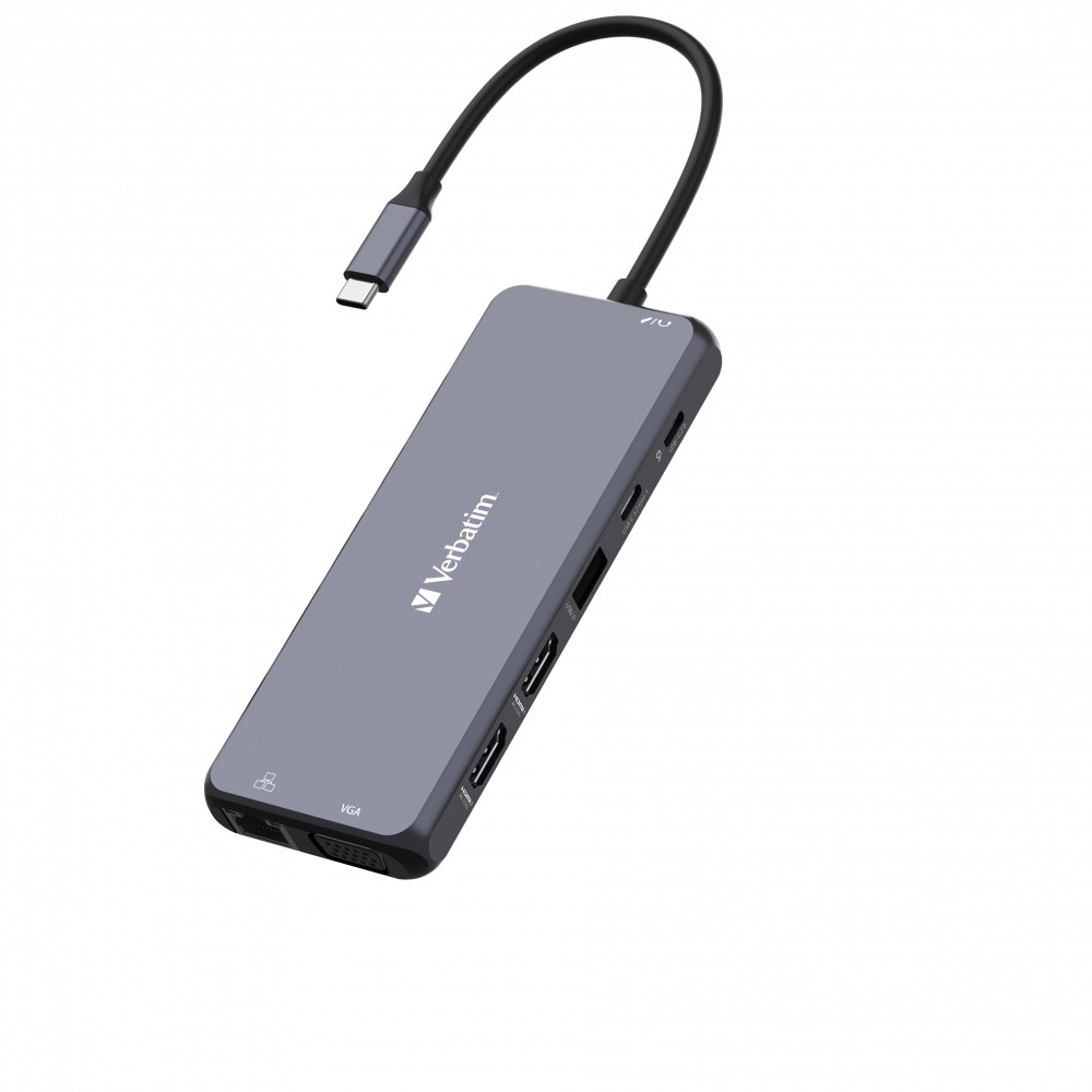 Многопортовый Адаптер Verbatim CMH-14/ USB-С/ 3xUSB-A 3.2/ 2xUSB-A/ 1xUSB-C PD(100W)/ 2xHDMI/ 1xVGA/ RJ45/ SD/ microSD photo 6