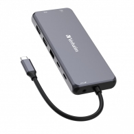 Многопортовый Адаптер Verbatim CMH-14/ USB-С/ 3xUSB-A 3.2/ 2xUSB-A/ 1xUSB-C PD(100W)/ 2xHDMI/ 1xVGA/ RJ45/ SD/ microSD thumbnav 2