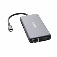 Многопортовый Адаптер Verbatim CMH-14/ USB-С/ 3xUSB-A 3.2/ 2xUSB-A/ 1xUSB-C PD(100W)/ 2xHDMI/ 1xVGA/ RJ45/ SD/ microSD thumbnav 3