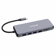 Многопортовый Адаптер Verbatim CMH-14/ USB-С/ 3xUSB-A 3.2/ 2xUSB-A/ 1xUSB-C PD(100W)/ 2xHDMI/ 1xVGA/ RJ45/ SD/ microSD thumbnav 4