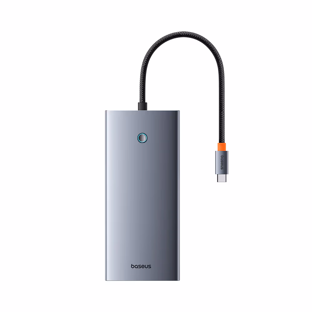 USB Hub Baseus HUB 13in1 Type-C to USB-C to HDMI 4K@60Hz*2+DP 4K@60Hz*1+VGA*1+USB3.1*2+Type-C3.1*1+USB2.0*1+PD*1+RJ45*1+SD/TF*1+3, PortalJo Series, Space Gray