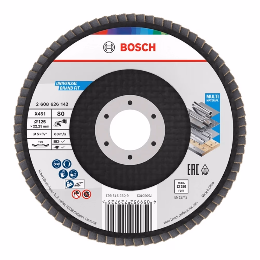 Шлифовальный диск лепестковый Bosch X451 125mm / 80, 2608626142