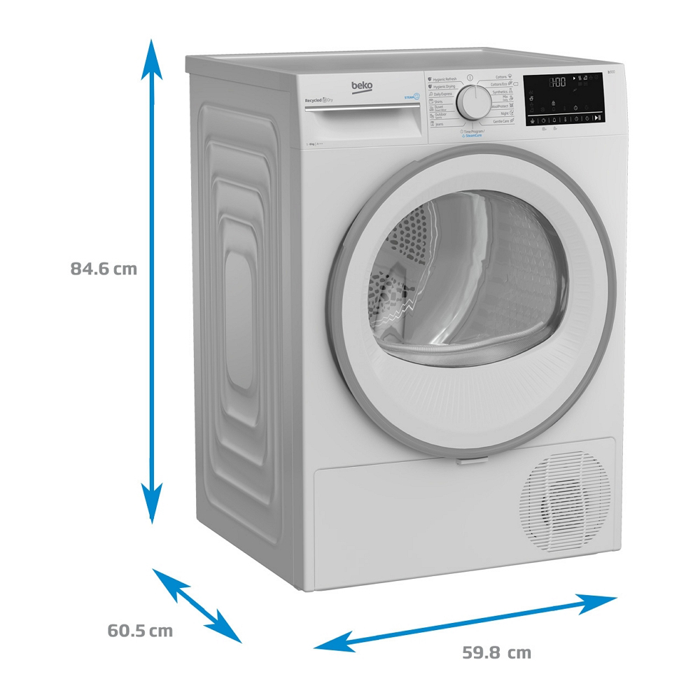 Сушильная машина Beko B3T42242 / 8 кг / A+++ / Белый photo 5