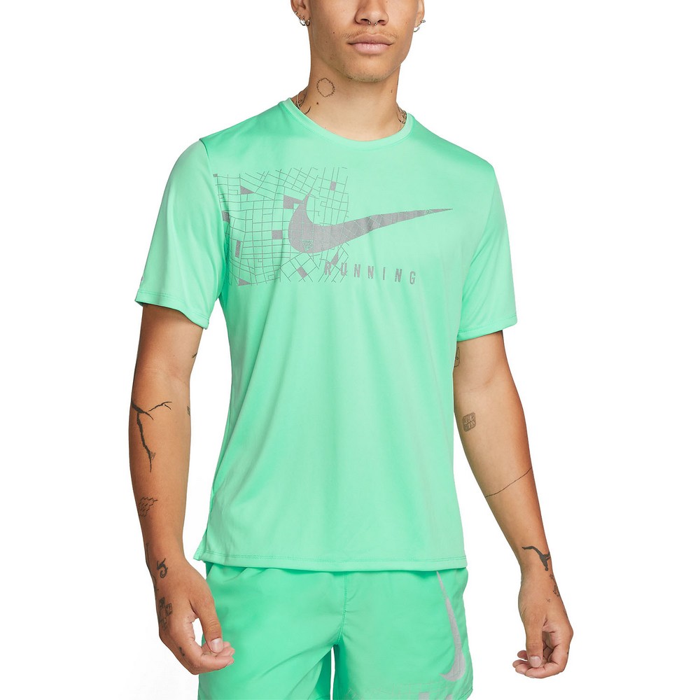 Футболка мужская Nike M NK DF UV MILER RUNDVN SS GFX S Зеленый photo 3