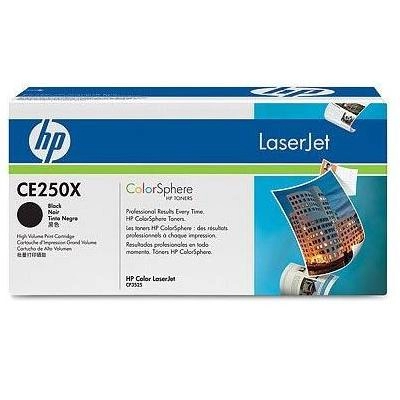 HP 504X (CE250X) Black Cartridge for HP LaserJet CP3525, CP3525n, CP3525dn, CP3525x, CM3530, CM3530fs, 10500 p.
