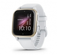 Garmin Venu Sq 2, Cream Gold Bezel with White Case and Silicone Band thumbnav 1