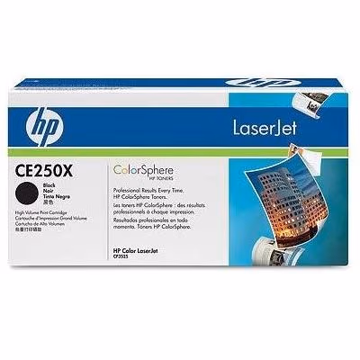 HP 504X (CE250X) Black Cartridge for HP LaserJet CP3525, CP3525n, CP3525dn, CP3525x, CM3530, CM3530fs, 10500 p.