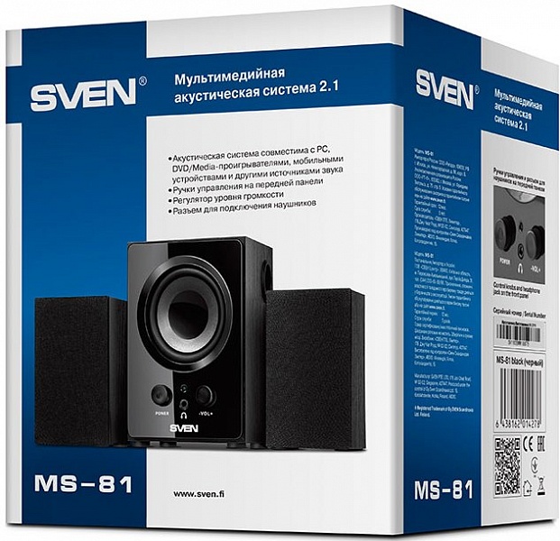 Boxe2.1 SVEN MS-81 / 9W RMS / Black photo 2