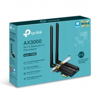 TP-LINK Archer TX50E  AX3000 Wi-Fi 6 + BT5.0 PCI Express Adapter, 2402Mbps on 5GHz + 574Mpbs on 2.4GHz, 802.11ax/ac/n/g/b/a, 2 Dual Band detachable аntennas, Bluetooth 5.0 thumbnav 2