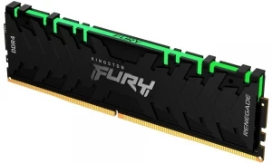 8GB DDR4-3200  Kingston FURY® Renegade DDR4 RGB, PC25600, CL16, 1.35V, 1Gx8, Auto-overclocking, Symmetric BLACK Large heat spreader, Dynamic RGB effects featuring Kingston FURY Infrared Sync technology, Intel XMP Ready (Extreme Memory Profiles)