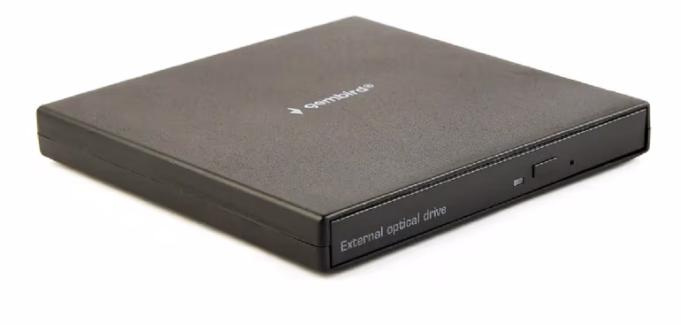 External DVD USB Drive Gembird  DVD-USB-04, CD-DA, CD-R, CD-RW, DVD+R, DVD+R DL, DVD+RW, DVD-R, DVD-R DL, DVD-RAM, DVD-ROM DL, DVD-RW, DVD-Video, Supported disc diameter: 80 mm,120 mm,  USB2.0, Black, Retail 