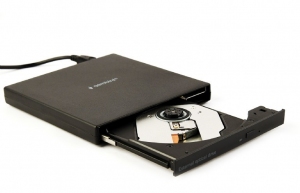 External DVD USB Drive Gembird  DVD-USB-04, CD-DA, CD-R, CD-RW, DVD+R, DVD+R DL, DVD+RW, DVD-R, DVD-R DL, DVD-RAM, DVD-ROM DL, DVD-RW, DVD-Video, Supported disc diameter: 80 mm,120 mm,  USB2.0, Black, Retail thumbnav 3