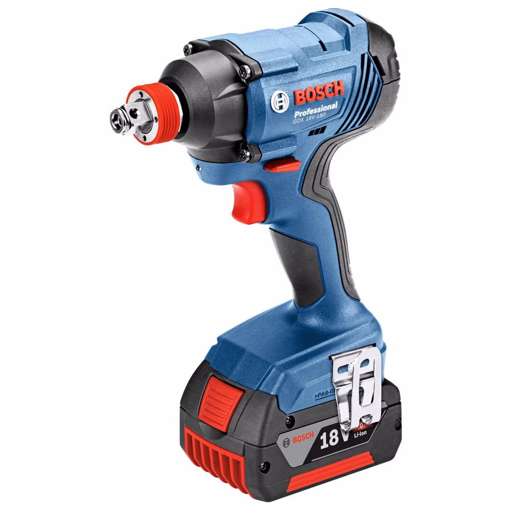 Аккумуляторный ударный гайковерт Bosch GDX 18V-180 2x5.0Ah, 06019G5220