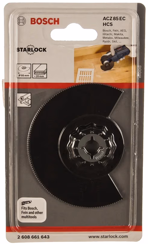 Сегментированный пильный диск BIM Wood and Metal Bosch ACZ 85 EC HCS 85 mm, 2608661643