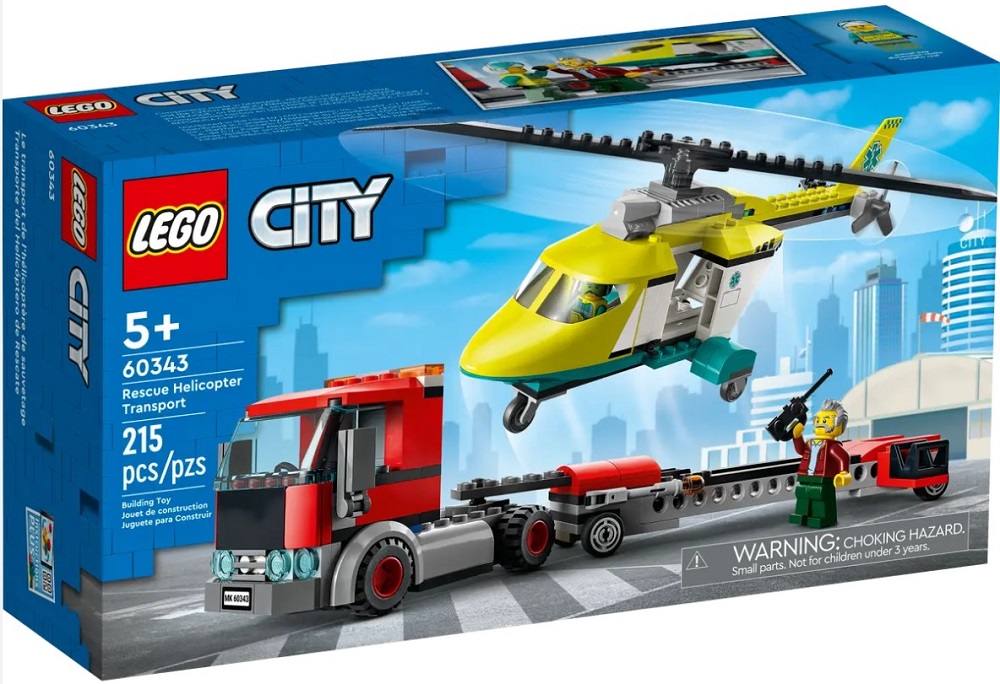 Конструктор Lego City Rescue Helicopter Transport 60343 от 5+ лет photo 1 Конструктор Lego City Rescue Helicopter Transport 60343 от 5+ лет photo 1