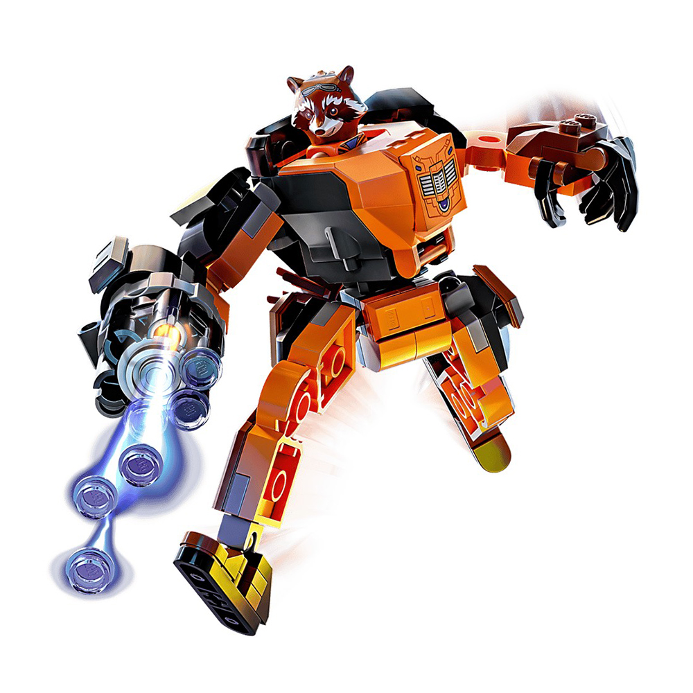 Constructor Lego Marvel Rocket Mech Armor 76243 de la 6+ ani photo 4