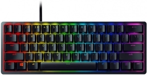 RAZER Huntsman Mini Gaming Keyboard, 60% Form Factor, Clicky Optical Switch - Red, Doubleshot PBT Keycaps With Side-Printed Secondary Functions- RU Layout