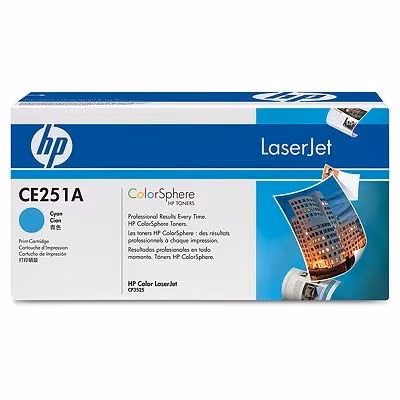 HP 504A (CE251A) Cyan Cartridge for HP LaserJet CP3525, CP3525n, CP3525dn, CP3525x, CM3530, CM3530fs, 7000 p.