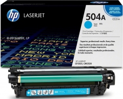 HP 504A (CE251A) Cyan Cartridge for HP LaserJet CP3525, CP3525n, CP3525dn, CP3525x, CM3530, CM3530fs, 7000 p. thumbnav 1