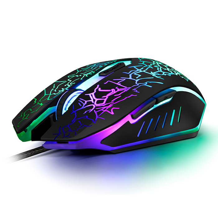 SVEN GX-950 Gaming, Optical Mouse, 600/1000/1400/1600 dpi, 5+1 buttons (scroll wheel),  DPI switching modes, Two navigation buttons (Forward and Back), Adjustable illumination, Soft Touch coating, cable length 1.5 m, USB, Black photo 2