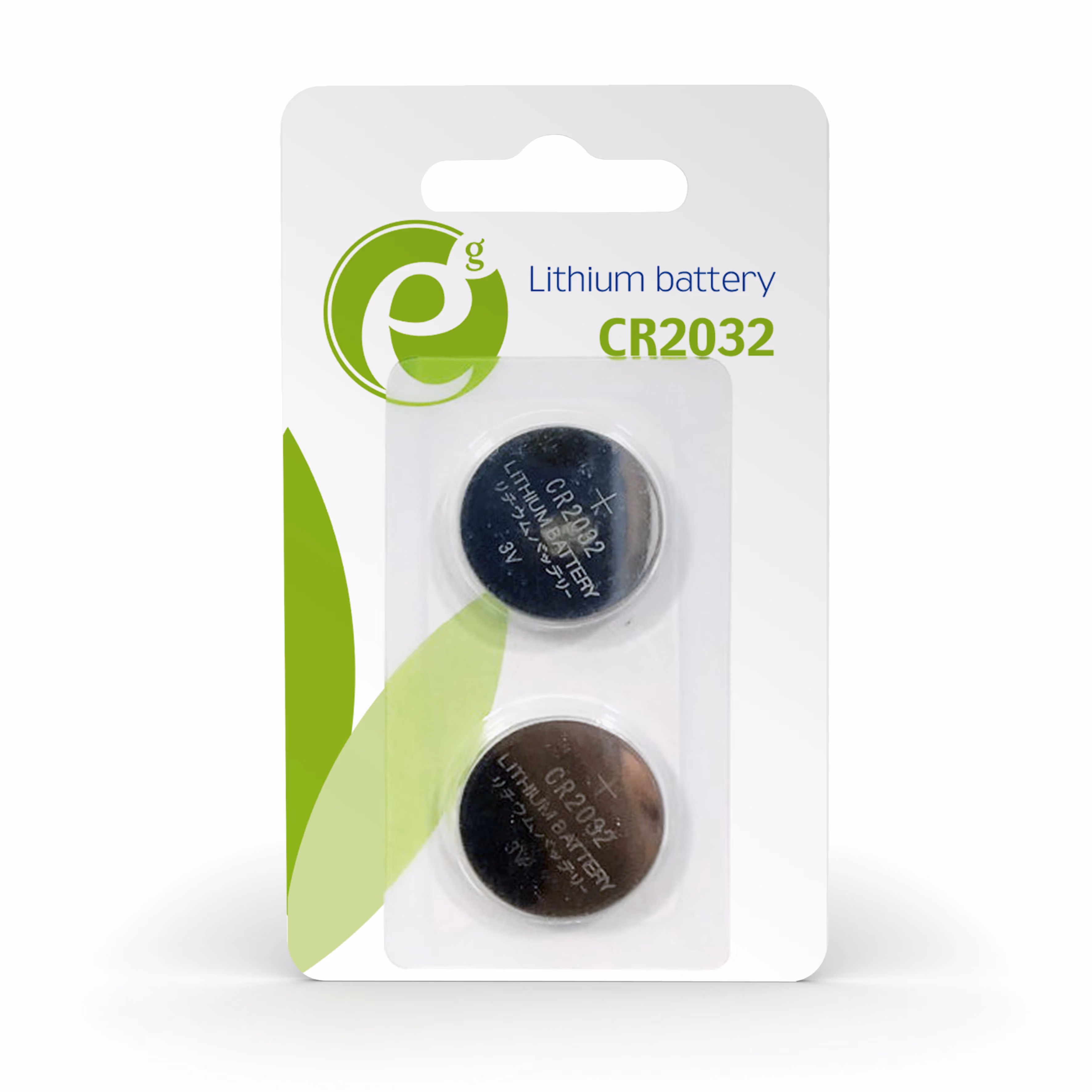 Gembird Button cell CR2032, 2pcs, High performance and long lifetime