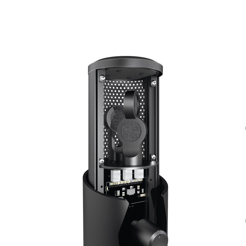 Trust Gaming GXT 258 Fyru USB 4-in-1 Streaming Microphone, Digital USB connection, 4 recording patterns: cardioid, bidirectional, stereo and omnidirectional for optimised audio recordings in any situation, Adjustable LED lighting in 5 colours, 1.8m