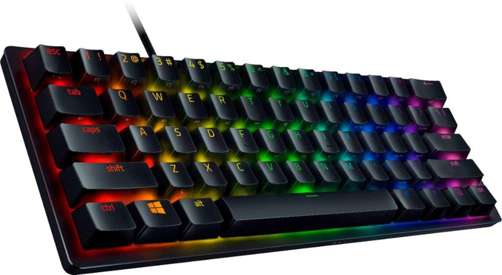 RAZER Huntsman Mini Gaming Keyboard, 60% Form Factor, Clicky Optical Switch - Red, Doubleshot PBT Keycaps With Side-Printed Secondary Functions-  RU Layout photo 2
